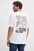 Koszulki męskie - Lacoste t-shirt bawełniany męski kolor biały z nadrukiem - miniaturka - grafika 1