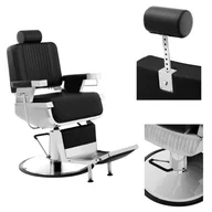 Fotele fryzjerskie - Physa Fotel fryzjerski Physa Luxuria czarny PHYSA LUXURIA BLACK PHYSA LUXURIA BLACK - miniaturka - grafika 1