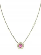 Naszyjniki - Guess M'Ama Non M'Ama złoty naszyjnik z różowym sercem JUBN04667JW - miniaturka - grafika 1