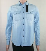 Koszule męskie - Męska koszula jeansowa Replay M4033.000 Regular - Blue Jeans - orygin. - S - miniaturka - grafika 1