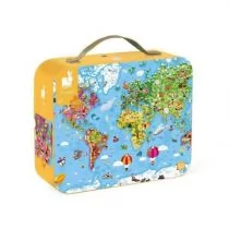 Janod Puzzle w walizce Ogromna mapa świata 300 elementów 7+, solution-bc-6984-0 - Puzzle - miniaturka - grafika 1
