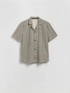 Reserved - Wzorzysta koszula regular fit - beżowy - Koszule męskie - miniaturka - grafika 1