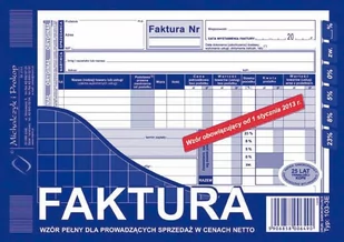 Druk, Faktura netto pełna, A5, oryginał i kopia - Druki akcydensowe - miniaturka - grafika 1