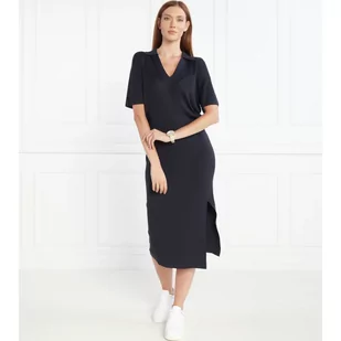 Tommy Hilfiger Sukienka OPEN POLO BLOUSSON SS | z dodatkiem jedwabiu - Sukienki - miniaturka - grafika 1