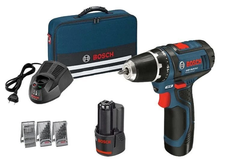Bosch GSR 12V-15 12 V 2 x akumulator 2 Ah 0615990GB0
