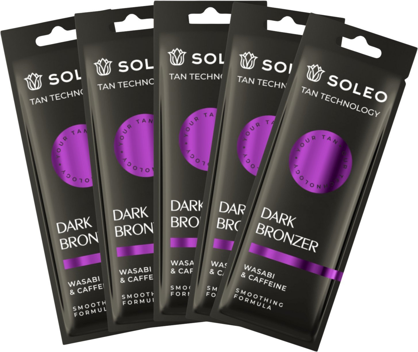 Soleo Tan Technology Dark Bronzer Mocny Bronzer Do Opalania x5szt 15ml