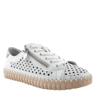 Półbuty damskie - T.Sokolski W25-232 damskie półbuty skórzane ażurowe białe - miniaturka - grafika 1