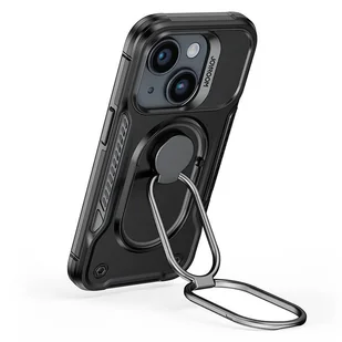 Joyroom Dual Hinge etui iPhone 14 pancerny pokrowiec z podstawką uchwytem ring holder czarne - Etui i futerały do telefonów - miniaturka - grafika 2