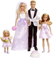 Akcesoria dla lalek - Mattel BRB Zestaw ślubny Stacie Chelsea Ken DJR88 - miniaturka - grafika 1