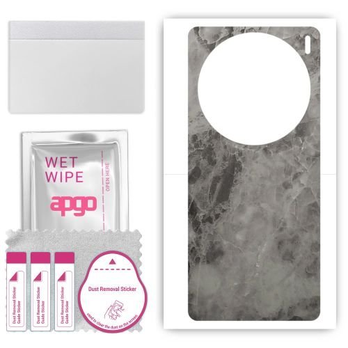 folia naklejka skórka strukturalna na TYŁ do Vivo X100 Pro - Marmur Czarny - apgo SKINS