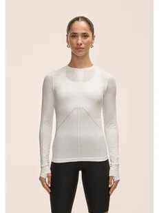 Koszulka damska Casall Maze Long Sleeve biały L - Koszulki i topy damskie - miniaturka - grafika 1