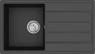 Zlewozmywaki - Aquasanita Zlewozmywak granitowy Helika ECO-3-B-SD Czarny Metalik - miniaturka - grafika 1