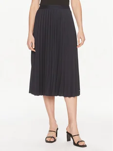 Tommy Hilfiger Spódnica plisowana Fluid WW0WW41793 Granatowy Regular Fit - Spódnice - miniaturka - grafika 1