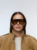 Okulary przeciwsłoneczne - Reserved - Okulary przeciwsłoneczne aviator - żółty - miniaturka - grafika 1