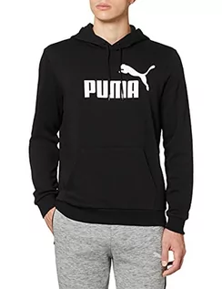 Bluzy męskie - Puma Męska bluza z kapturem Ess Big Logo Tr czarny Black xxl 586688 - grafika 1