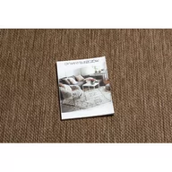 Dywany - Dywan SZNURKOWY SIZAL FLAT 48663/870 brąz GŁADKI Brązowy, 140x200 - miniaturka - grafika 1