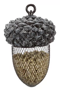 Karmnik Żołądź, 700 ml/14 × 22 cm, brązowy/biały - Akcesoria dla ptaków - miniaturka - grafika 1