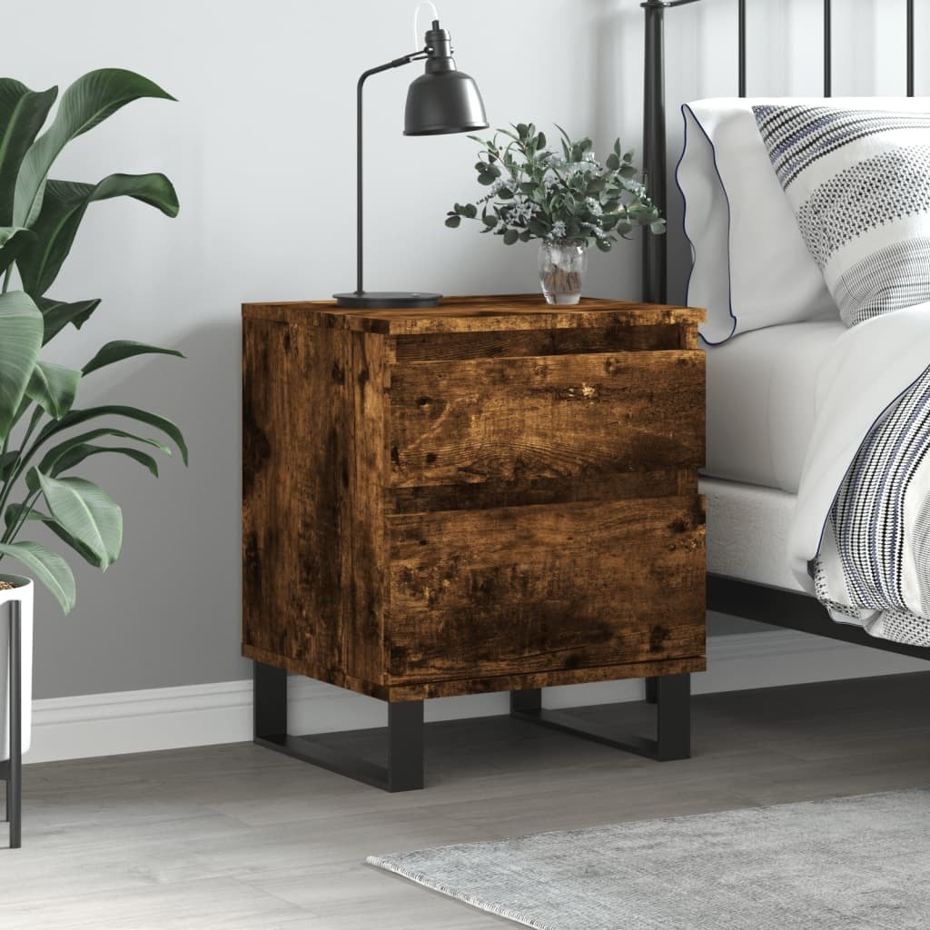 Szafka nocna dąb wędzony 40x35x50 cm materiał drewnopochodny