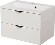 Szafki łazienkowe - Szafka łazienkowa biała 60cm VICTA z umywalką - miniaturka - grafika 1