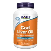 Suplementy naturalne - Now Foods NOW Cod Liver Oil 1000mg Extra Strength 180caps - miniaturka - grafika 1