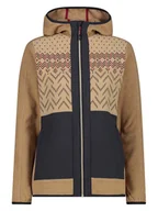 Kurtki damskie - CMP Kurtka polarowa w kolorze beżowo-czarnym - miniaturka - grafika 1