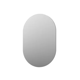 Lustro łazienkowe owalne 75x50 cm Krofam Harmo w ramie szaro zielony mat 158-0005 - Lustra - miniaturka - grafika 1