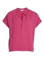 Koszulki i topy damskie - Bestseller A/S Vilania New V-Neck S/S Top T-shirt damski, różowy, 36 - miniaturka - grafika 1