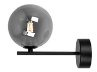Lampy ścienne - Kinkiet ścienny ze szklanym kloszem grafitowy D4-S76 - miniaturka - grafika 1
