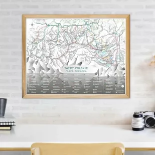 NaGrani Mapa zdrapka szlaków Tatry polskie - Globusy - miniaturka - grafika 1