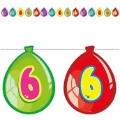 Balony i akcesoria - Folat Baner "6 urodziny baloniki", FOLAT, 10 m FL65506 - miniaturka - grafika 1