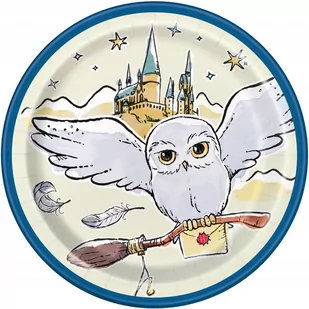 Talerzyki Urodzinowe Harry Potter - 18 Cm - 8 Szt - Dekoracje i nakrycia stołu na imprezę - miniaturka - grafika 1