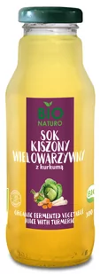 Sok kiszony wielowarzywny z kurkumą 100% 300ml Bionaturo - Soki i napoje niegazowane - miniaturka - grafika 1