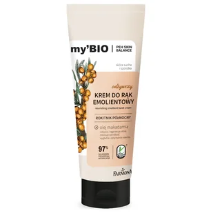 Farmona myBIO Odżywczy, krem do rąk emolientowy, rokitnik północny, 100 ml - Kremy i maski do rąk - miniaturka - grafika 1