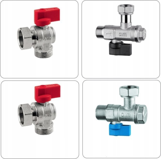 Top-Therm Uniwersalny zestaw zaworów kątowych do kotłów gazowych z filtrami 2 szt. 1/2