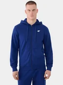 Bluzy męskie - Bluza męska z kapturem rozpinana 4F 4FWAW24TSWSM1966-31S Granatowy - miniaturka - grafika 1