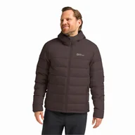 Kurtki męskie - Męska kurtka puchowa Jack Wolfskin ATHER DOWN HOODY M RDS peat - 4XL - miniaturka - grafika 1