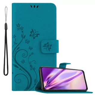 Portfele - Pokrowiec Do Asus ZenFone 8 w Etui NIEBIESKI KWIATOWY  Kwiaty Portfel Obudowa Case Cover Cadorabo - grafika 1