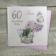 Kartki okolicznościowe i zaproszenia - WHITE COTTON CARDS White Cotton Cards Mum Have a Wonderful 60-te urodziny vintage ręcznie wykonana kartka, biała, PDM60 PDM60 - miniaturka - grafika 1