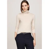 Bluzki damskie - Tommy Hilfiger Wełniany golf | Slim Fit - miniaturka - grafika 1