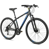 Rowery - Rower crossowy INDIANA X-Cross 3.0 M21 męski Czarno-niebieski - miniaturka - grafika 1