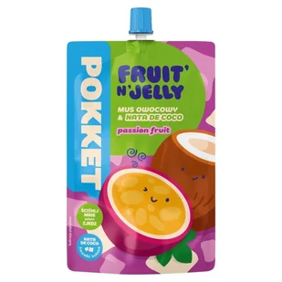 Pokket Fruit'n'Jelly Passion Fruit Mus owocowy & nata de coco 150 g - Owoce w puszkach i słoikach - miniaturka - grafika 1