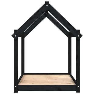 Lumarko Legowisko dla psa, czarne, 101x70x90cm, lite drewno sosnowe! - Legowiska dla psów - miniaturka - grafika 7