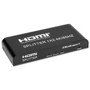 QOLTEC ROZDZIELACZ SPLITTER 2XHDMI 4KX2K | 6GB/S | 60HZ - Kable - miniaturka - grafika 1