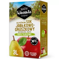 Soki i napoje niegazowane - Sady Wincenta Sady Wincenta Sok 100% jabłkowo-gruszkowy naturalnie mętny tłoczony NFC 3 l - miniaturka - grafika 1