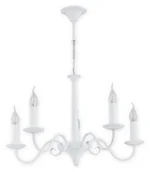Lampy sufitowe - Lemir Asti żyrandol 5 pł. / biały matowy O2895 W5 BIA - miniaturka - grafika 1