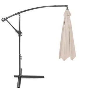 Parasol ogrodowy Malabo 300 cm Grey / Ecru z podstawą - Parasole ogrodowe - miniaturka - grafika 3