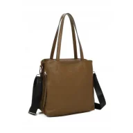 Torebki damskie - Torebka Damska LUIGISANTO Shopper Worek A4 Taupe - miniaturka - grafika 1
