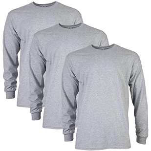 Gildan T-shirt Dla mężczyzn Bluzka z długim rękawem bawełniana Ultra, styl G2400 Sport Szary ,L - Bluzki damskie - miniaturka - grafika 1