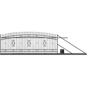 Ogrodzenia - Polbram Brama przesuwna Verona 4x1,6 m prawa antracytowa automat - miniaturka - grafika 1