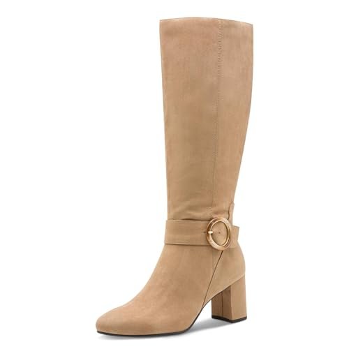 Marco Tozzi Damskie 2-25528-45 modne kozaki, beżowe, 37 EU, beżowy, 37 EU